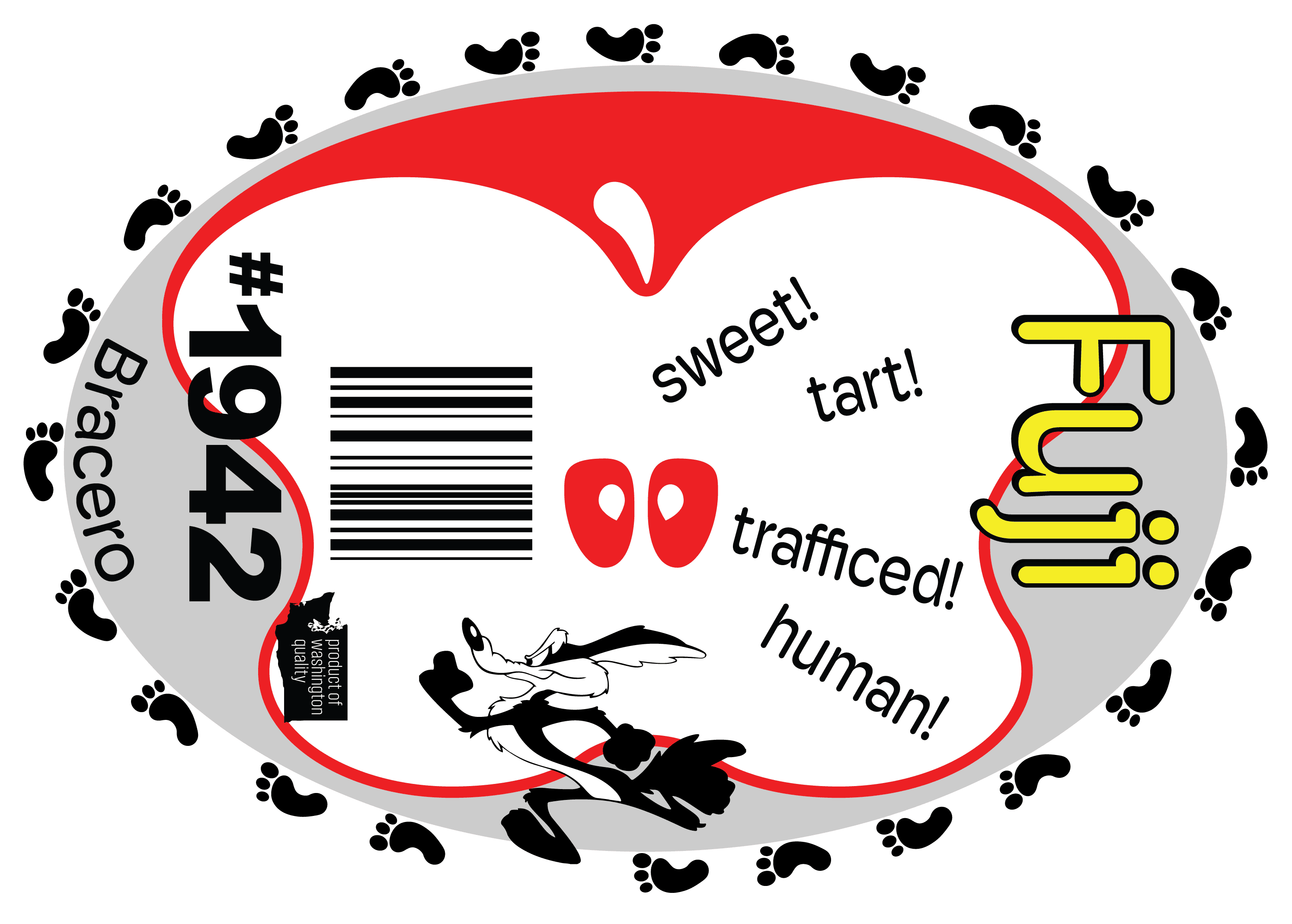 stickers depicting different themes, including labor rights, immigration, and social issues. The stickers feature characters from popular culture and informative text.